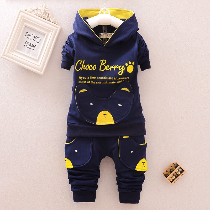 Baby Boy Long Sleeve Sports Two Piece Suit - Mubimart -  