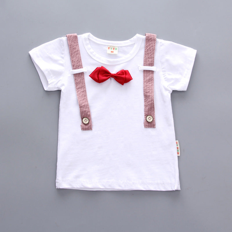 Baby Boy Summer Short Sleeve Suit Boy Shorts - Mubimart -  