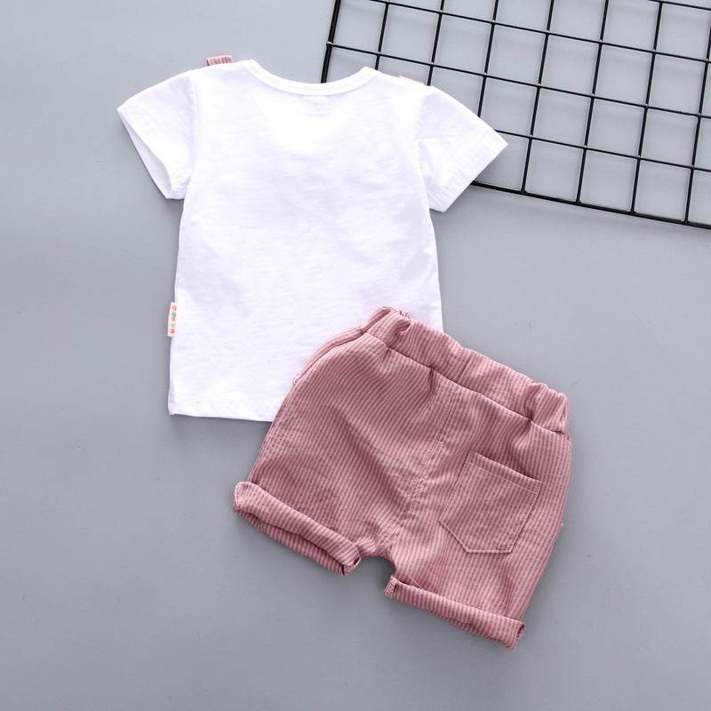 Baby Boy Summer Short Sleeve Suit Boy Shorts - Mubimart