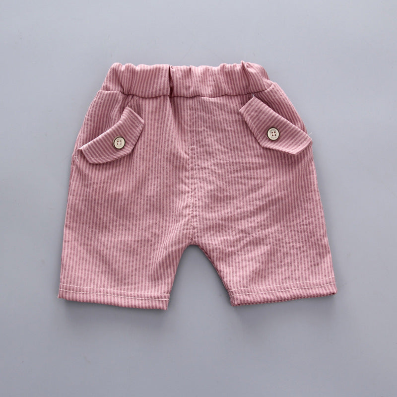 Baby Boy Summer Short Sleeve Suit Boy Shorts - Mubimart -  