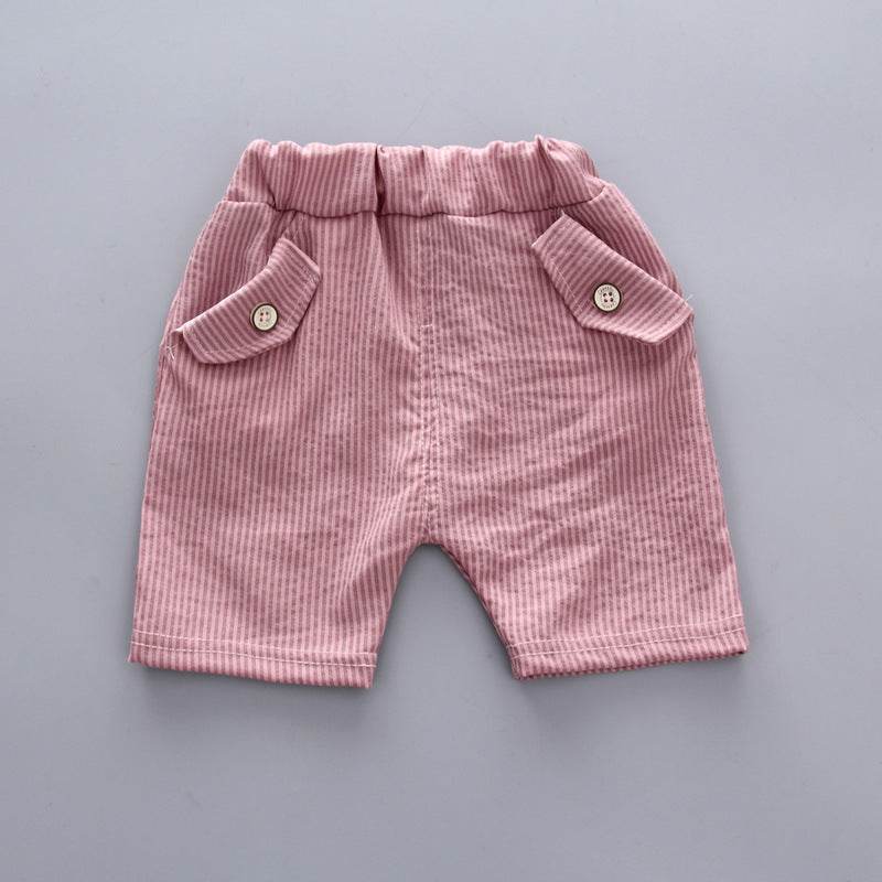 Baby Boy Summer Short Sleeve Suit Boy Shorts - Mubimart