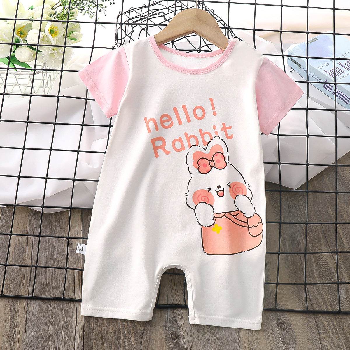 Baby Boy Thin Women's Short-sleeved Jumpsuit Romper - Mubimart