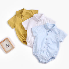 Baby Clothes Boys Baby Shirt Newborn Cotton Short Sleeves - Mubimart - Baby Shoes 