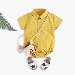 Baby Clothes Boys Baby Shirt Newborn Cotton Short Sleeves - Mubimart -  