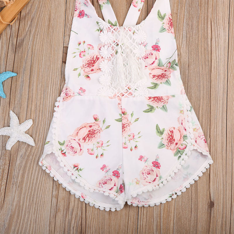 Mubimart Baby Clothing Newborn Kid Baby Girl Floral Romper Clothes Sleeveless Jumpsuit Tassel Sunsuit Outfit Set Mubimart Baby girl floral romper Baby girl sleeveless outfit Baby girl summer fashion Baby wardrobe essential Comfortable baby sunsuit Cute infant clothing Fashionable baby attire Floral baby fashion High-quality baby clothes Infant tassel romper Newborn baby girl outfit set Sleeveless baby jumpsuit Soft newborn jumpsuit Stylish baby girl romper Summer baby outfit Trendy baby girl clothes