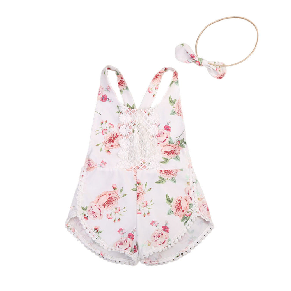 Mubimart Baby Clothing Newborn Kid Baby Girl Floral Romper Clothes Sleeveless Jumpsuit Tassel Sunsuit Outfit Set Mubimart Baby girl floral romper Baby girl sleeveless outfit Baby girl summer fashion Baby wardrobe essential Comfortable baby sunsuit Cute infant clothing Fashionable baby attire Floral baby fashion High-quality baby clothes Infant tassel romper Newborn baby girl outfit set Sleeveless baby jumpsuit Soft newborn jumpsuit Stylish baby girl romper Summer baby outfit Trendy baby girl clothes