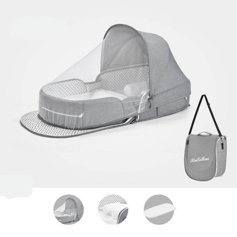Baby Crib Multifunctional Folding Newborn Nest Toddler Bed Portable Sun Protection Mosquito Net Infant Camping Bed Travel Cot - Mubimart