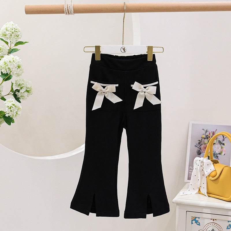 Baby Girl Baby Doll Shirt Top Flared Pants Two-piece Set - Mubimart
