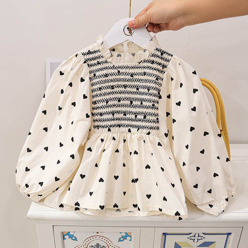Baby Girl Baby Doll Shirt Top Flared Pants Two-piece Set - Mubimart