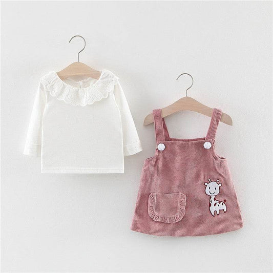 Baby Girl Beautiful Dress - 2 Pieces Set - Mubimart