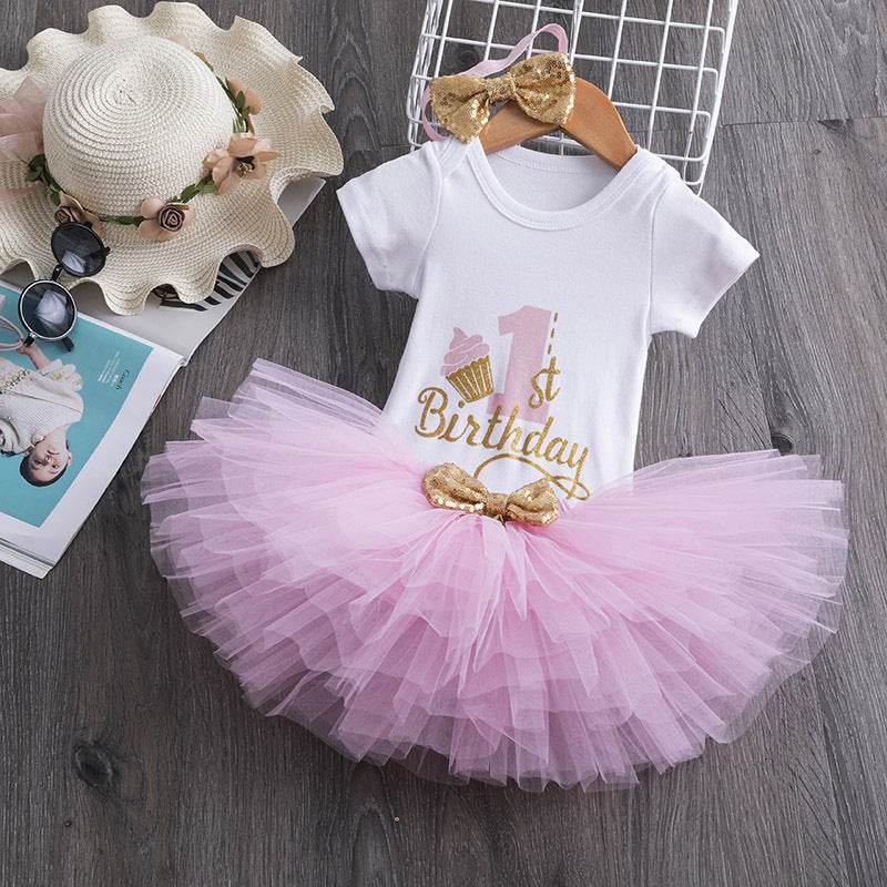 Baby Girl Birthday Dress Baby Girl Romper Princess Dress - Mubimart