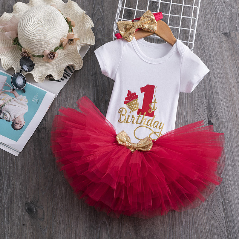 Baby Girl Birthday Dress Baby Girl Romper Princess Dress - Mubimart -  