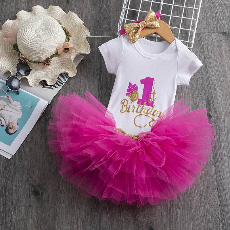 Baby Girl Birthday Dress Baby Girl Romper Princess Dress - Mubimart
