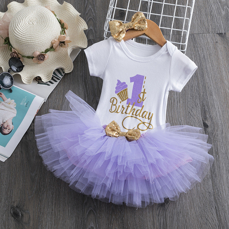 Baby Girl Birthday Dress Baby Girl Romper Princess Dress - Mubimart -  