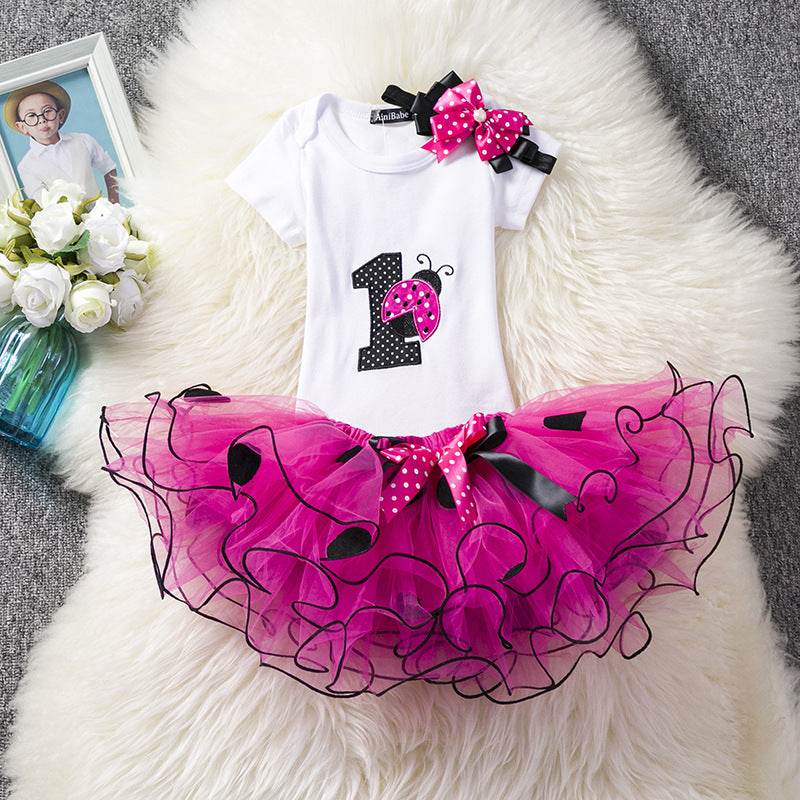 Baby Girl Birthday Dress Baby Girl Romper Princess Dress - Mubimart