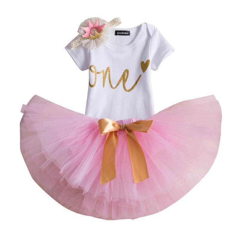 Baby Girl Birthday Dress Baby Girl Romper Princess Dress - Mubimart