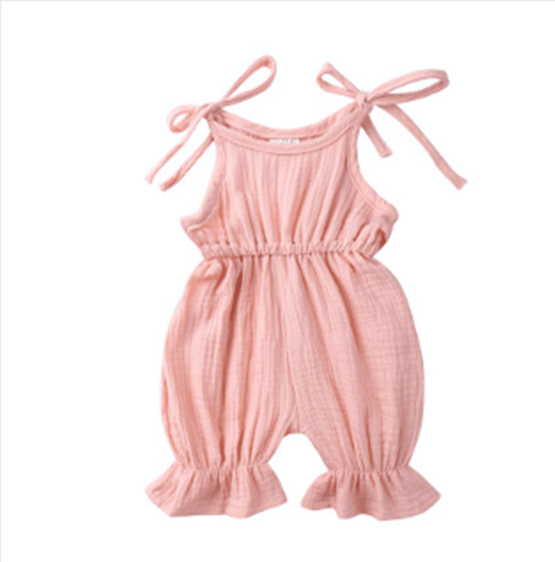 Baby Girl Clothes Romper Jumpsuit Halter Summer Outfit - Mubimart