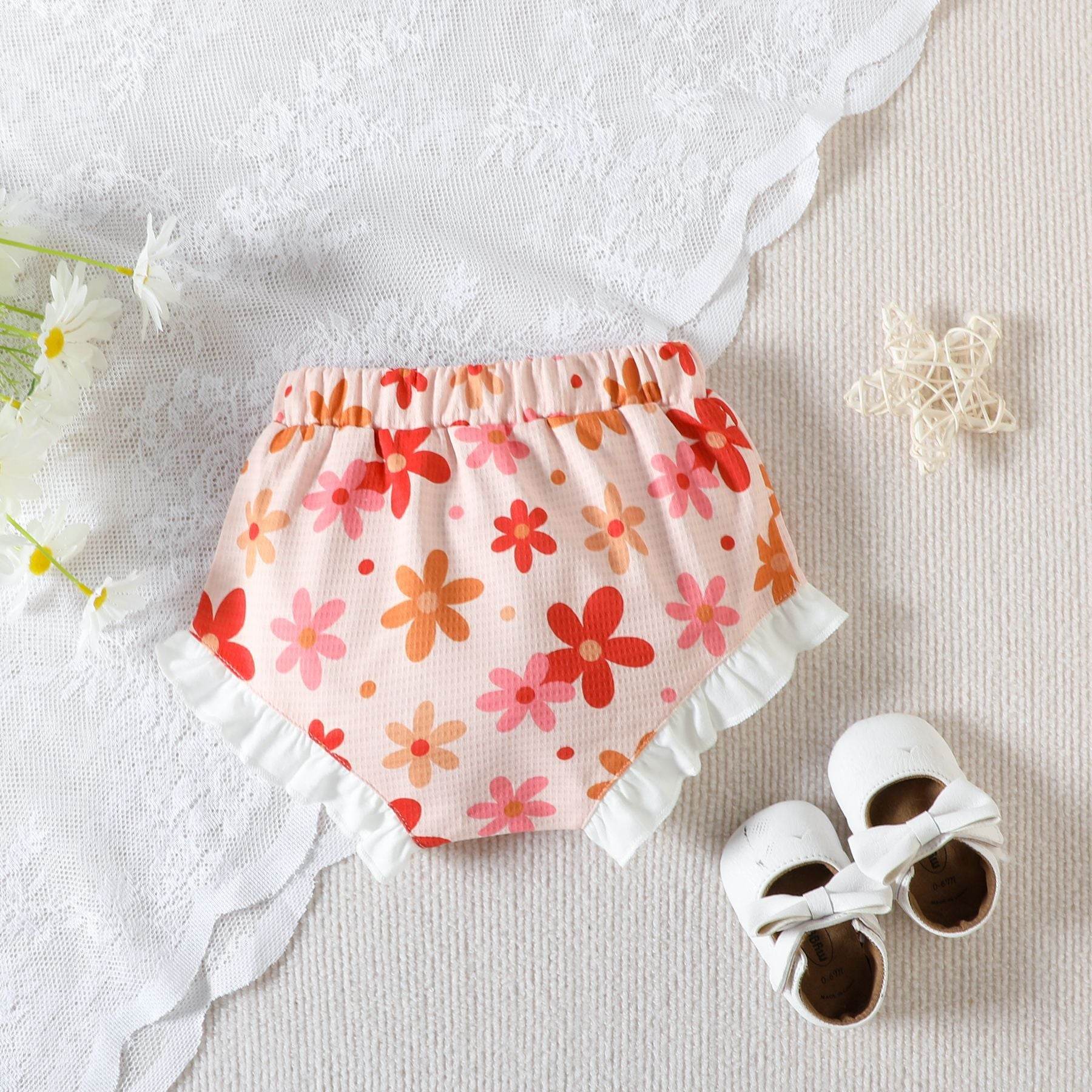 Baby Girl Clothing Flower Overall Dress Set - Mubimart