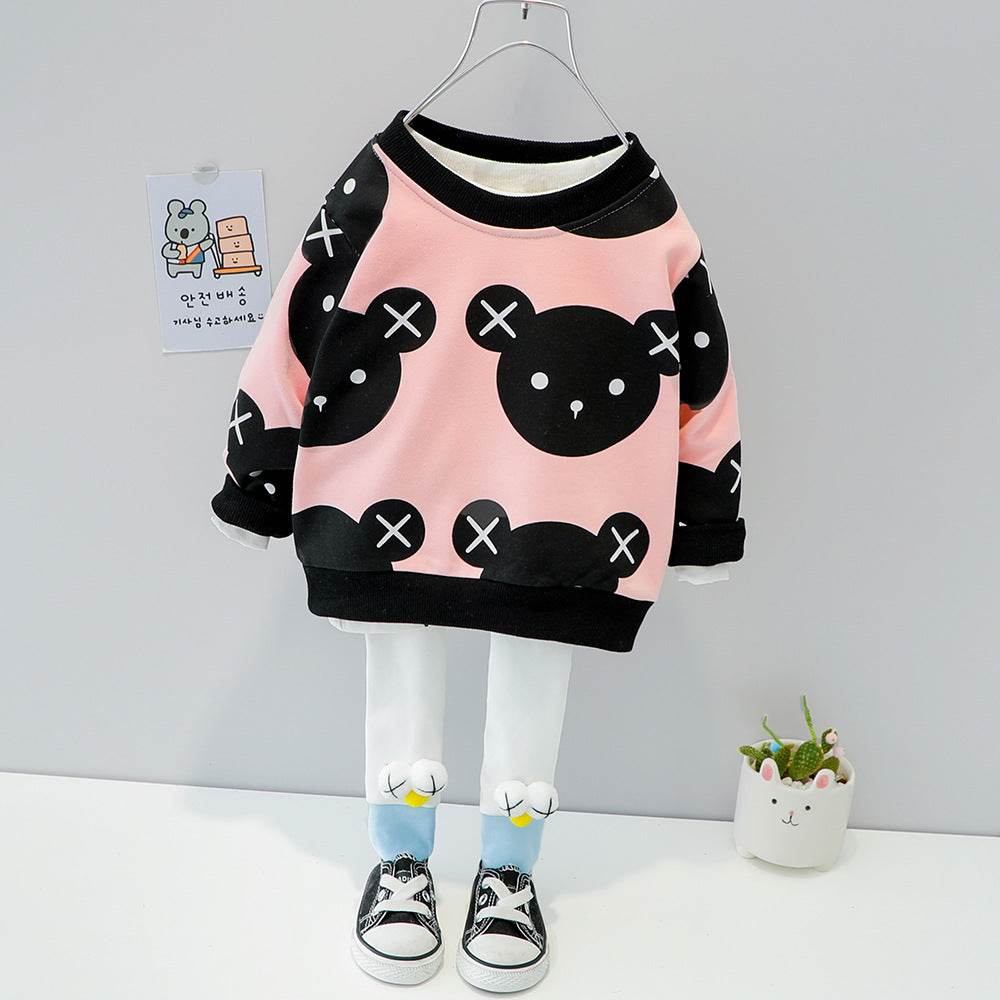 Baby Girl Korean Children Two-piece Suit - Mubimart