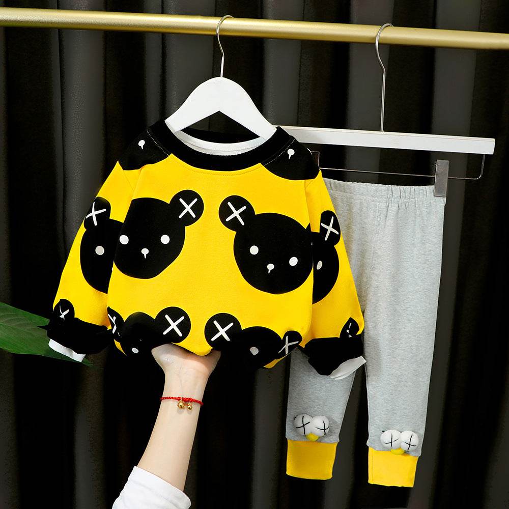 Baby Girl Korean Children Two-piece Suit - Mubimart