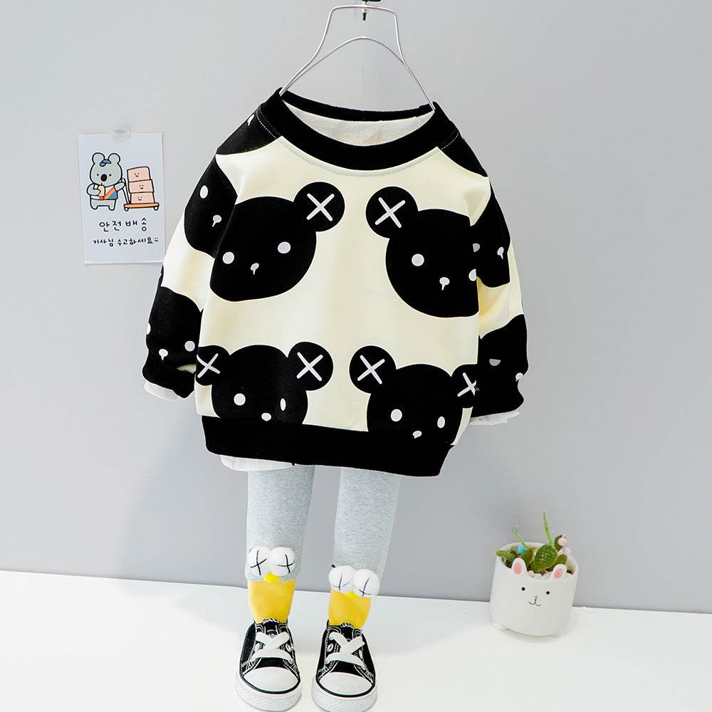 Baby Girl Korean Children Two-piece Suit - Mubimart