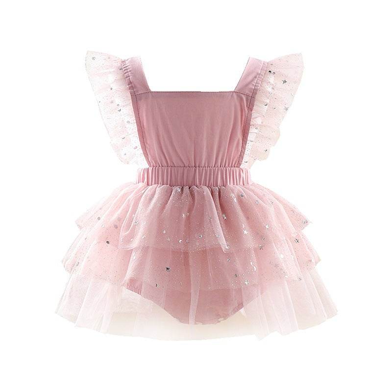 Baby Girl Mesh Light Baby Onesie - Mubimart