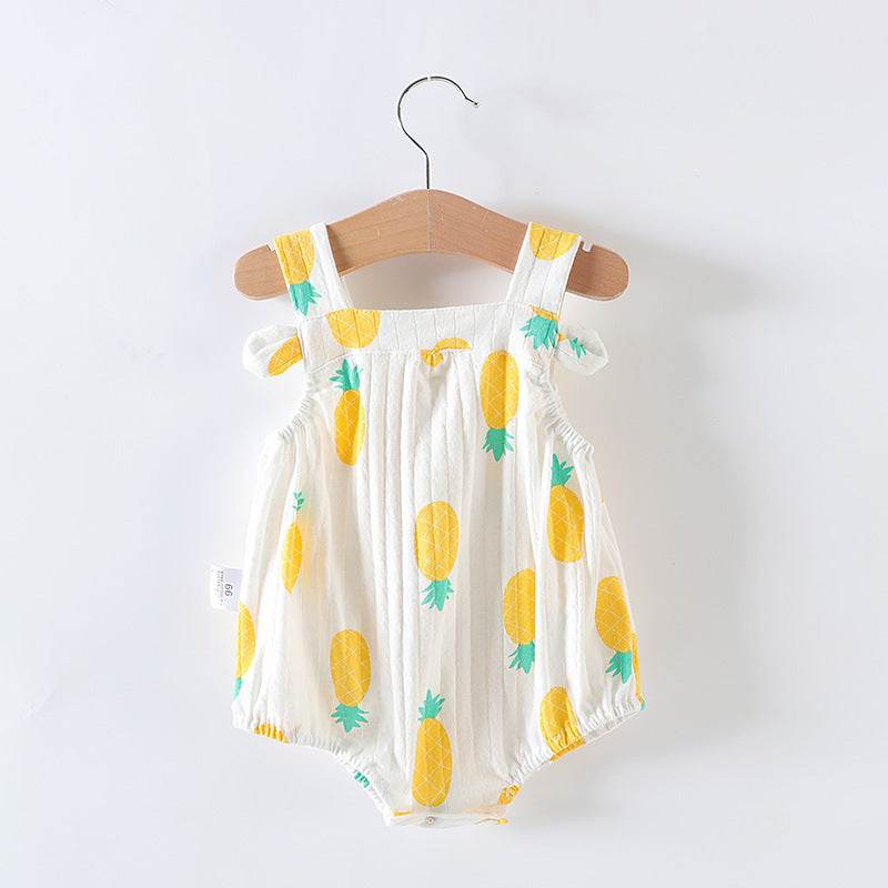 Baby Girl One-piece Dress Newborn Baby Triangle Romper - Mubimart
