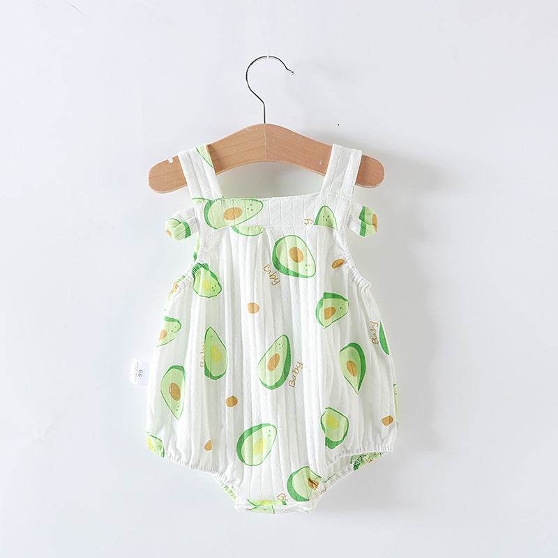 Baby Girl One-piece Dress Newborn Baby Triangle Romper - Mubimart