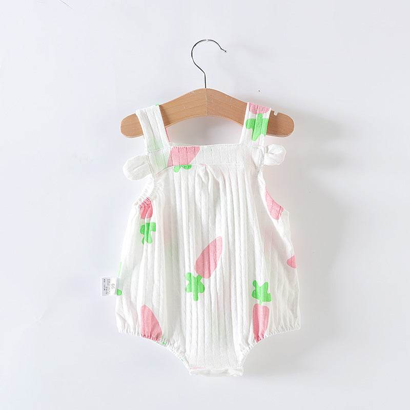 Baby Girl One-piece Dress Newborn Baby Triangle Romper - Mubimart