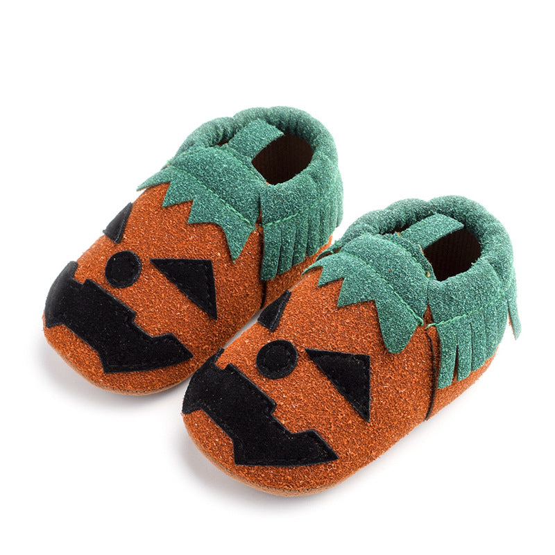 Baby Girls Boys Halloween Pumpkin Cosplay Slip-on Shoes Soft First Walking Children Canvas Shoes Kids Girls Walking Shoes - Mubimart -  