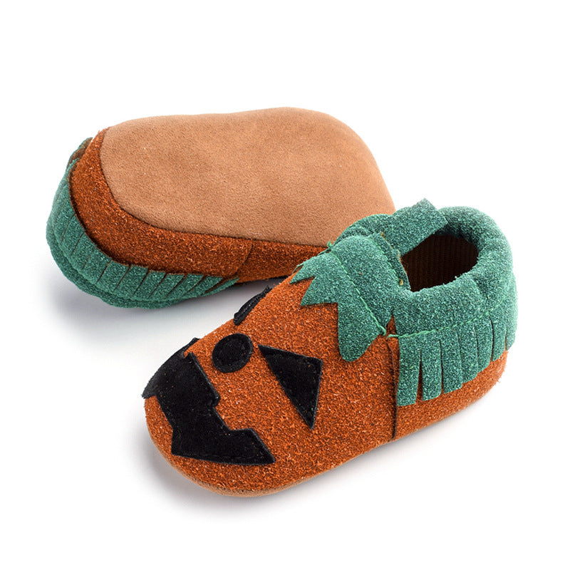 Baby Girls Boys Halloween Pumpkin Cosplay Slip-on Shoes Soft First Walking Children Canvas Shoes Kids Girls Walking Shoes - Mubimart -  