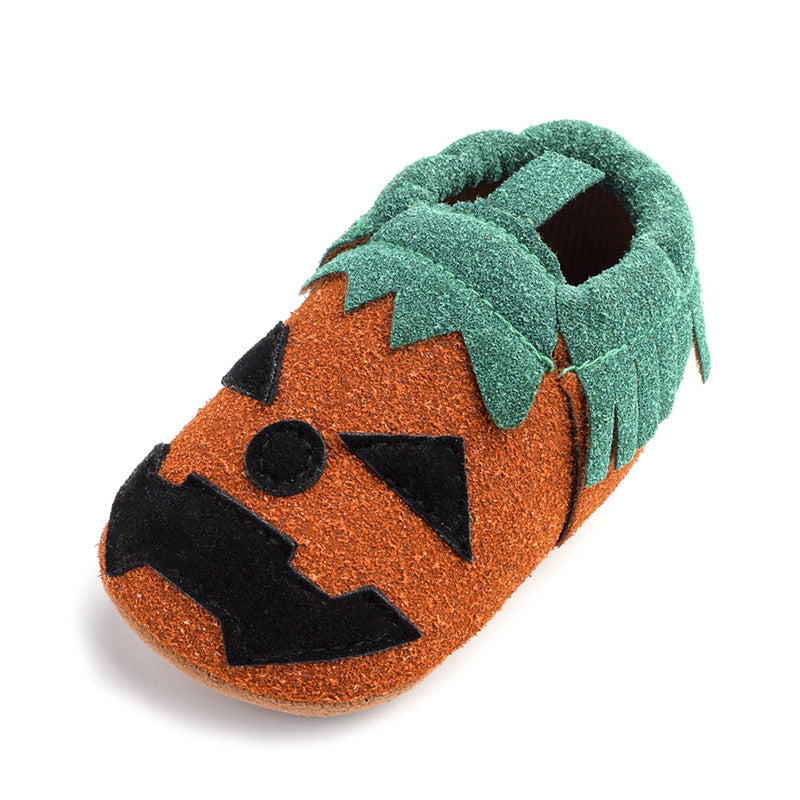 Baby Girls Boys Halloween Pumpkin Cosplay Slip-on Shoes Soft First Walking Children Canvas Shoes Kids Girls Walking Shoes - Mubimart -  