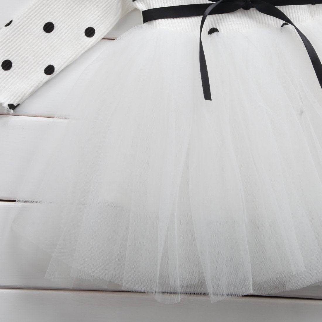 Baby Girls Spring Winter Long Sleeve Tutu Lace Dresses Infantil Newborn 1st Birthday Party Clothes Christening Gown Casual Wear - Mubimart
