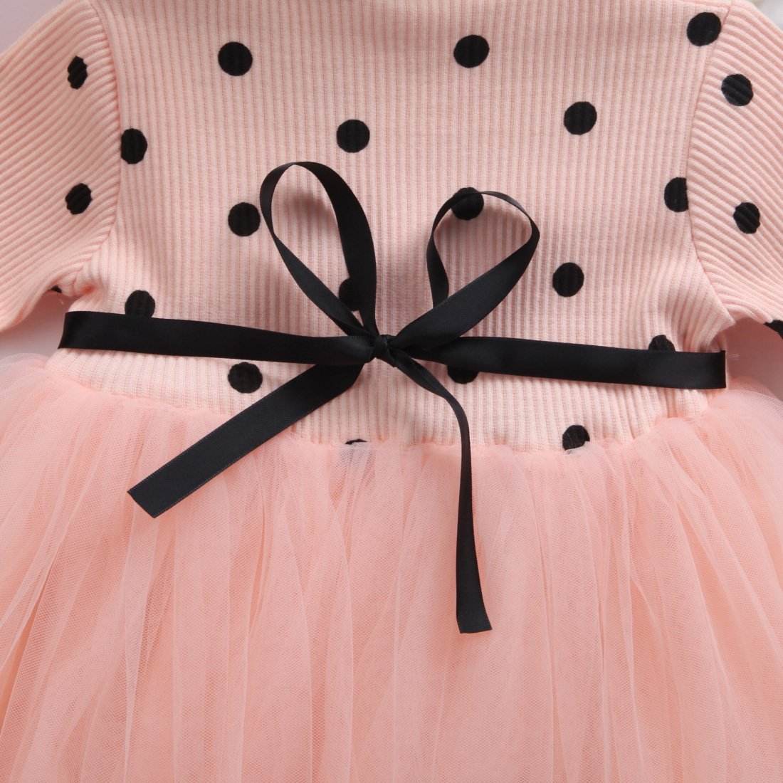 Baby Girls Spring Winter Long Sleeve Tutu Lace Dresses Infantil Newborn 1st Birthday Party Clothes Christening Gown Casual Wear - Mubimart