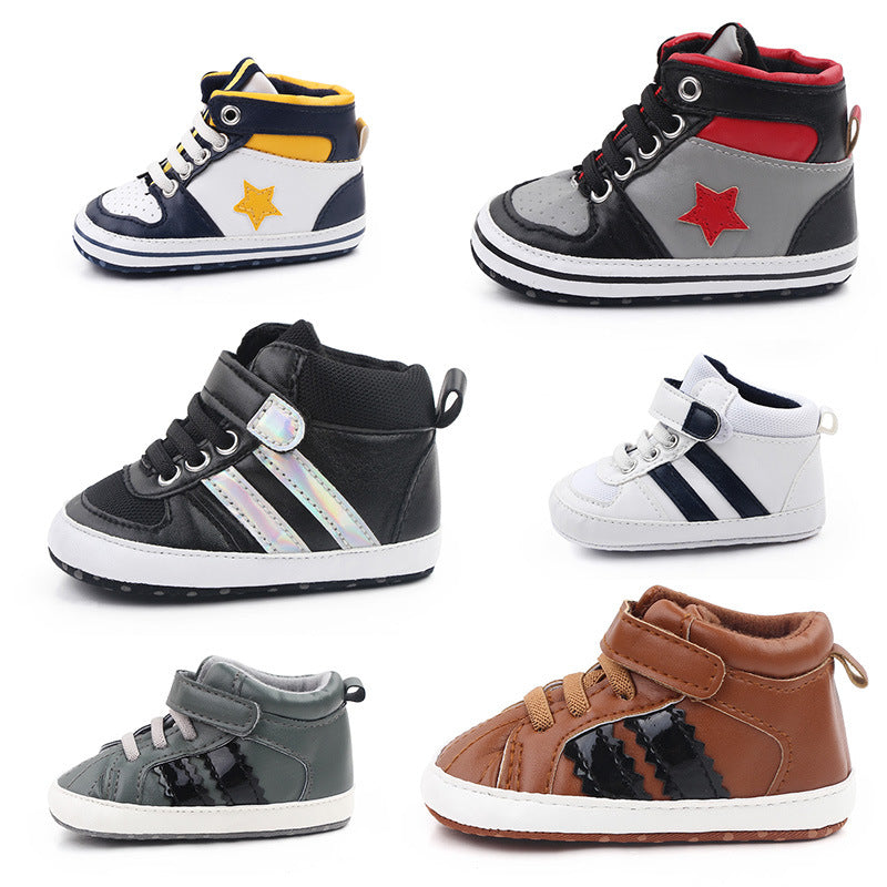 Baby High-top Casual Toddler Shoes For 0-1 Years Old - Mubimart - Baby Shoes 