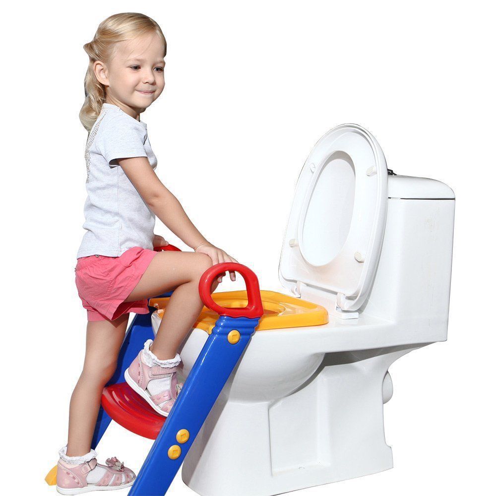 Baby Ladder Toilet Baby Toilet Ladder Folding Toilet Seat Auxiliary Cushion Cover - Mubimart -  