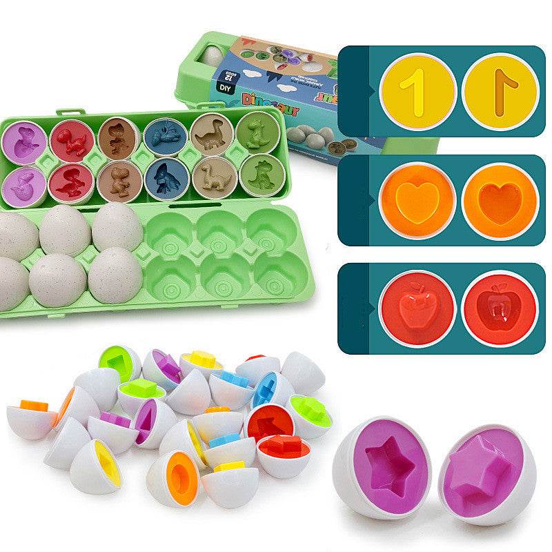 Baby Learning Educational Toy Smart Egg Toy Games Shape Matching Sorters Toys Montessori Eggs Toys For Kids Children - Mubimart