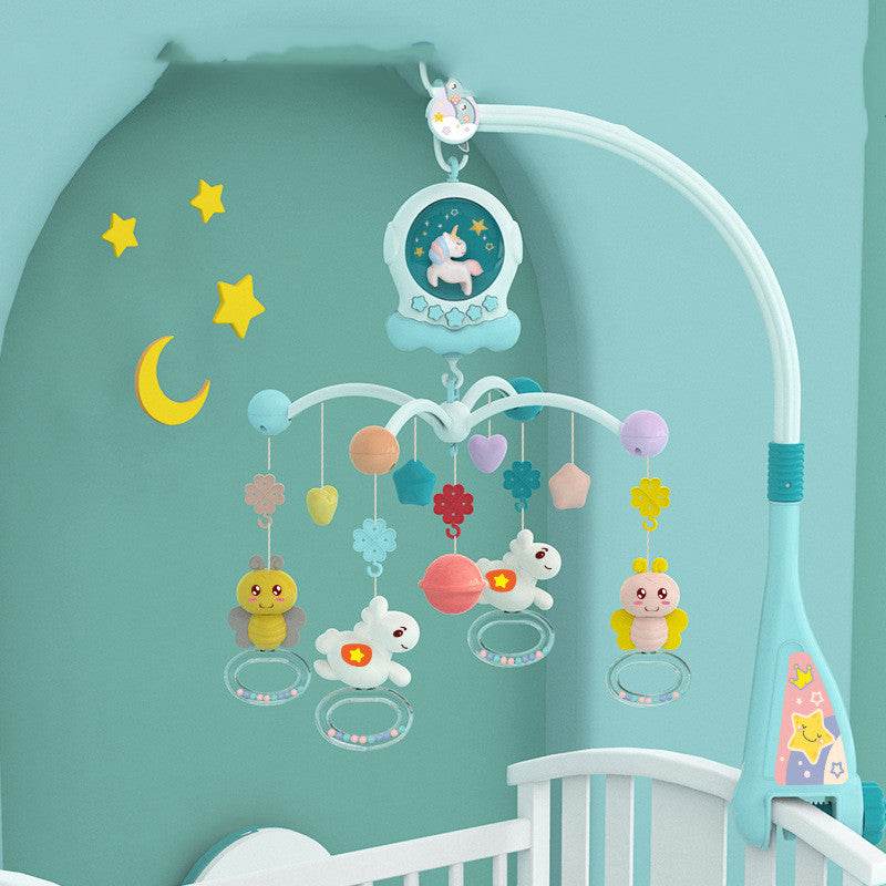 Baby Music Bed Bell Baby Newborn Puzzle Bedside Rotating Rattle Appease Toy Pendant - Mubimart