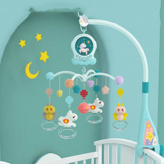 Baby Music Bed Bell Baby Newborn Puzzle Bedside Rotating Rattle Appease Toy Pendant - Mubimart