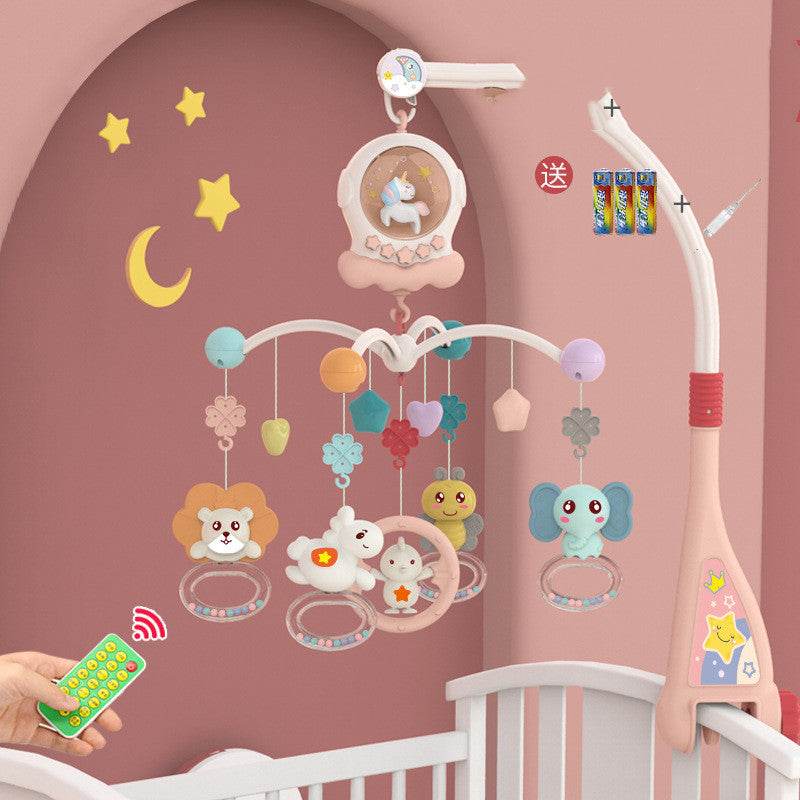 Baby Music Bed Bell Baby Newborn Puzzle Bedside Rotating Rattle Appease Toy Pendant - Mubimart