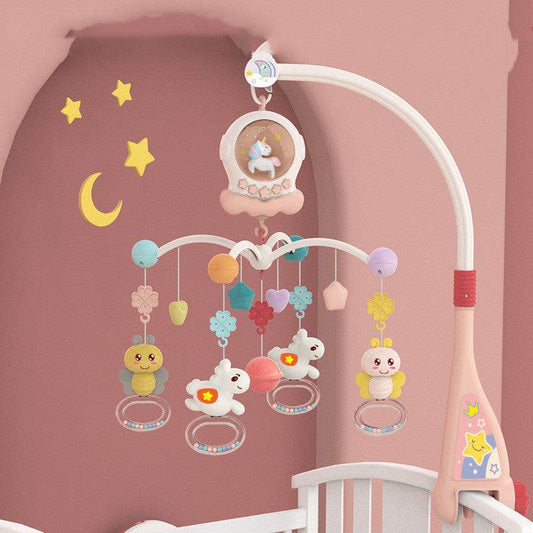 Baby Music Bed Bell Baby Newborn Puzzle Bedside Rotating Rattle Appease Toy Pendant - Mubimart