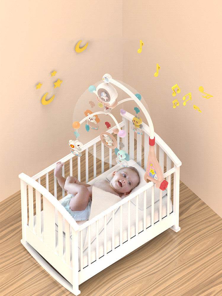 Baby Music Bed Bell Baby Newborn Puzzle Bedside Rotating Rattle Appease Toy Pendant - Mubimart