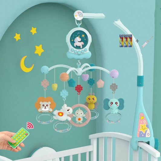 Baby Music Bed Bell Baby Newborn Puzzle Bedside Rotating Rattle Appease Toy Pendant - Mubimart