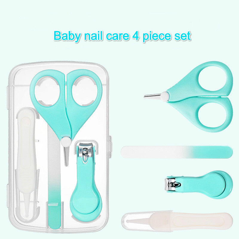 Baby Nail File Combination Set Baby Nail Clipper Four-Piece Set Baby Safety Nail Clipper - Mubimart -  