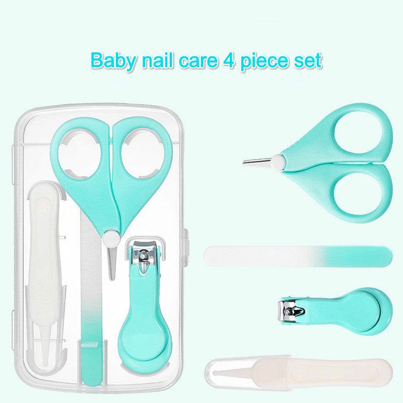 Baby Nail File Combination Set Baby Nail Clipper Four-Piece Set Baby Safety Nail Clipper - Mubimart