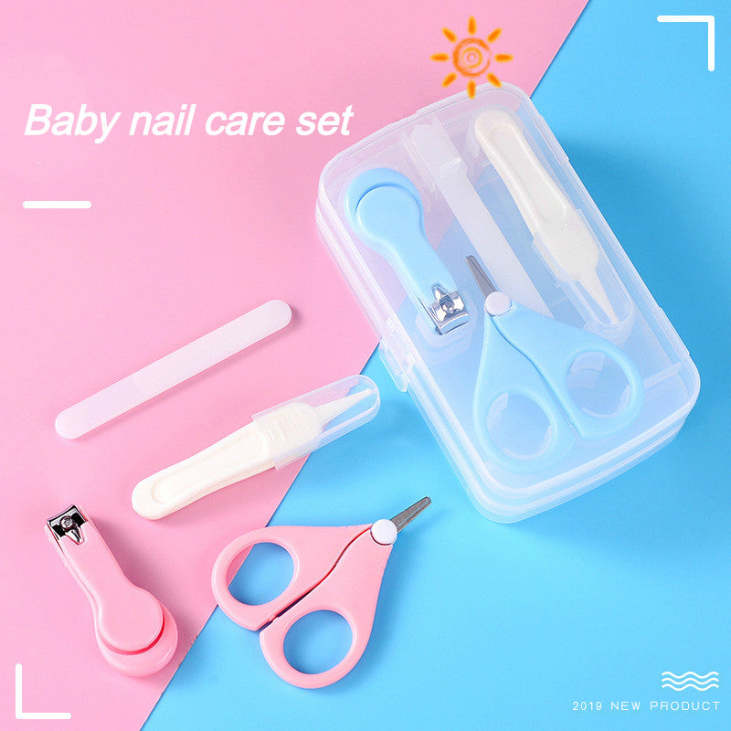 Baby Nail File Combination Set Baby Nail Clipper Four-Piece Set Baby Safety Nail Clipper - Mubimart -  