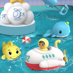 Baby On The Chain Toy Submarine Bathroom Bath - Mubimart - Bath toy 