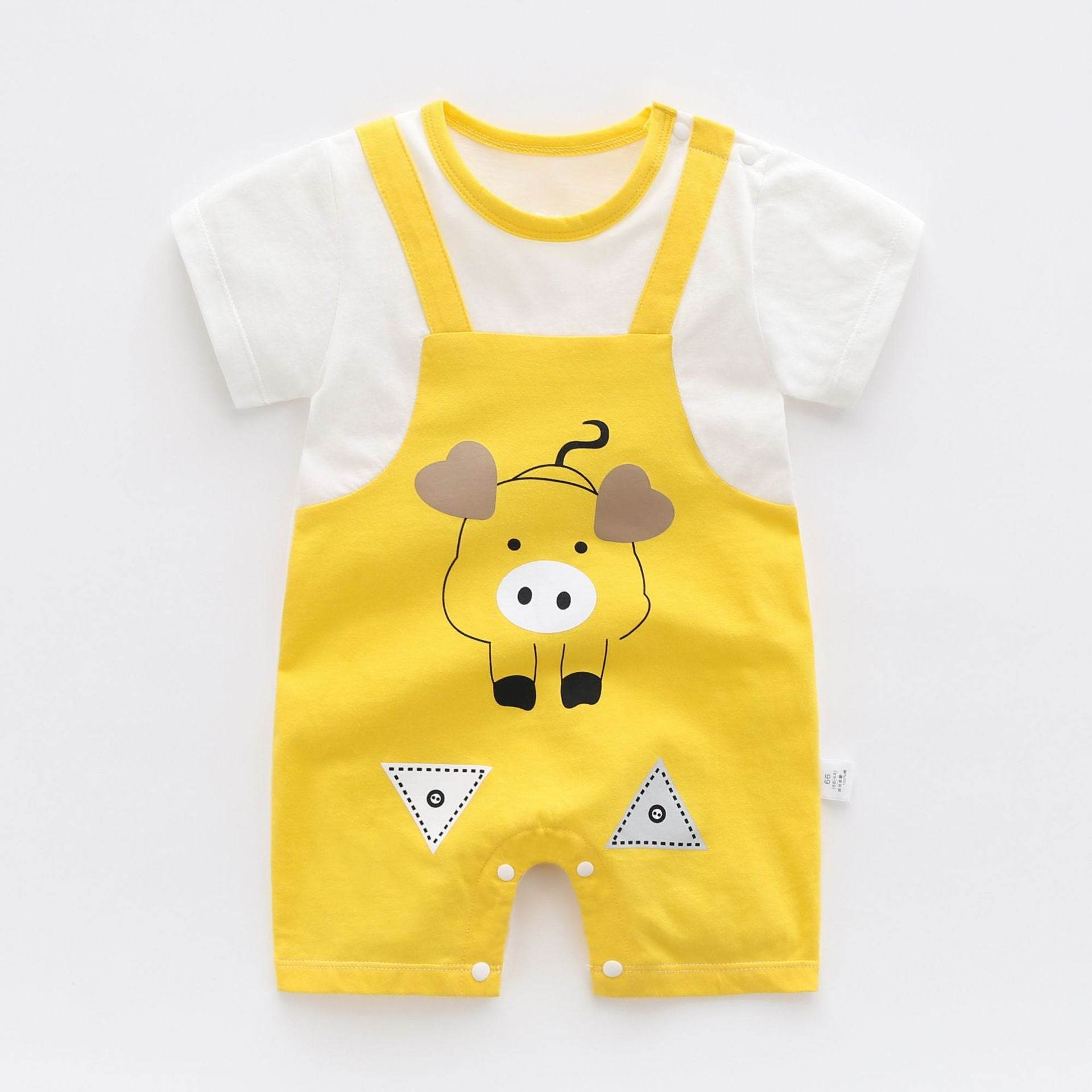 Baby One-piece Clothes Summer Thin Boy Baby Romper Pure Cotton - Mubimart