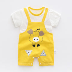 Baby One-piece Clothes Summer Thin Boy Baby Romper Pure Cotton - Mubimart -  