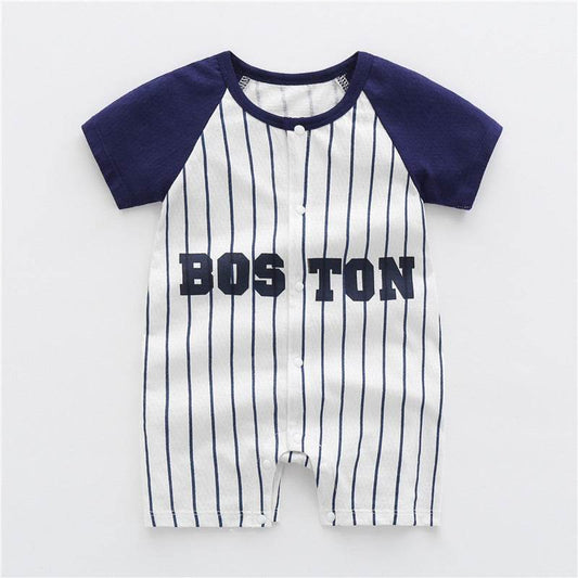 Baby One-piece Clothes Summer Thin Boy Baby Romper Pure Cotton - Mubimart
